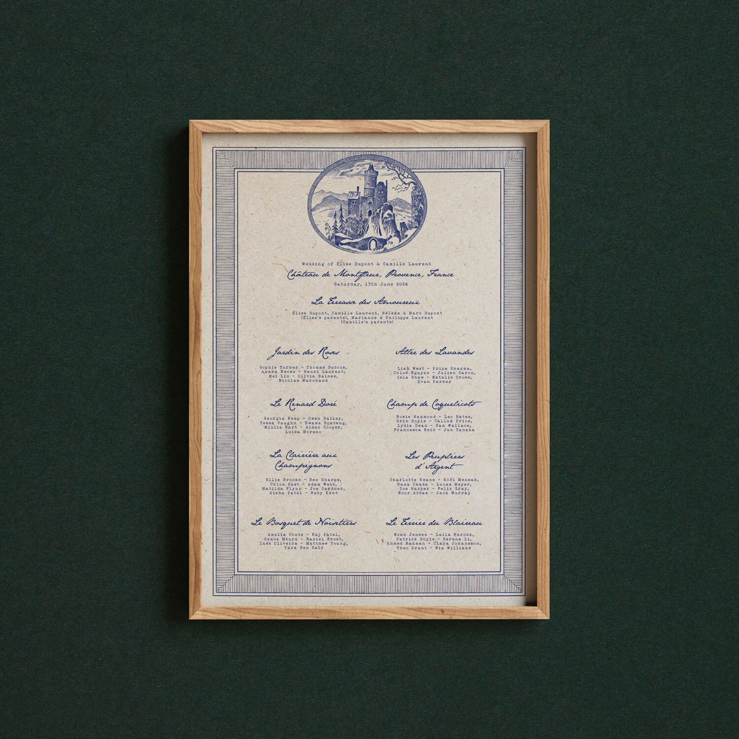 Table Plan Posters